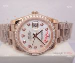 Copy Rolex Datejust Diamond Bezel Rose Gold Case Watch 26mm